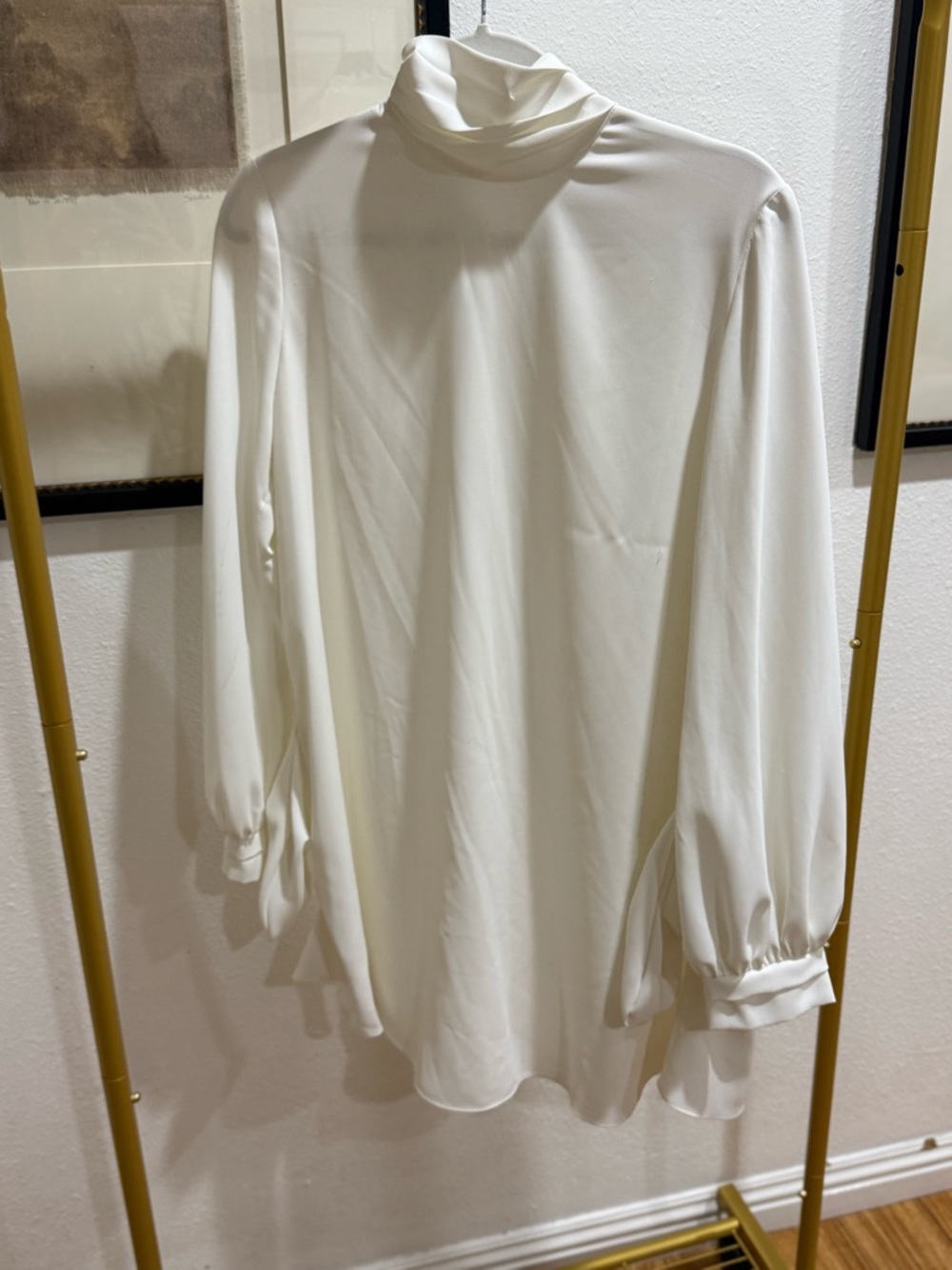 Amanda Uprichard White Mock Neck Top